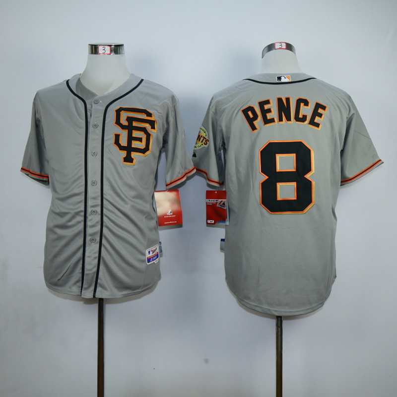 Men San Francisco Giants #8 Pence Grey SF MLB Jerseys->women mlb jersey->Women Jersey